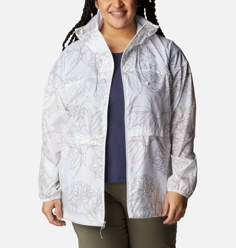 Jacheta Columbia Alpine Chill Windbreaker Dama Albi | Plus Size LTAS0Q918